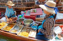 Damnoen Saduak floating market and Maeklong railway guided tour