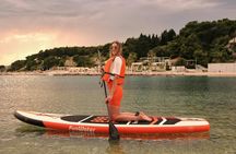 Sunset paddleboard guided tour with snorkeling in Split