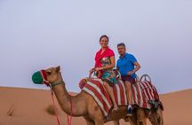 Single quad ride in Dubai Desert with sandboarding, camel ride and BBQ