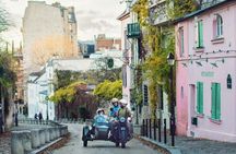 Vintage sidecar motorcycle tour of Montmartre and Latin Quarter neighborhoods