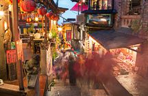 Jiufen night view, Shifen Waterfall and Raohe Market tour