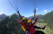 Stubai panorama paragliding flight