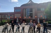 Calgary city bike tour on the Bow River Pathway