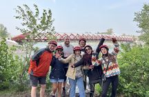 Calgary city bike tour on the Bow River Pathway