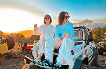 Mount Batur jeep sunrise tour with breakfast and Batur hot springs