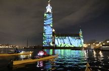 Kayak tour of Stockholm's Nobel Lights in winter