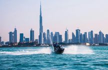 Jet ski ride in Dubai with views of Burj Khalifa and Burj Al Arab