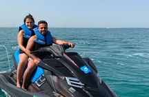 Jet ski ride in Dubai with views of Burj Khalifa and Burj Al Arab