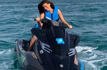 Jet ski ride in Dubai with views of Burj Khalifa and Burj Al Arab