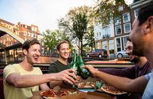Pizza canal cruise in Amsterdam