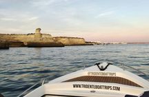 Benagil caves boat tour at sunset