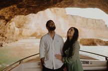 Benagil caves boat tour at sunset