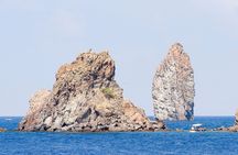 Islands of Lipari and Vulcano from Cefalù