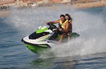 Senggigi jet ski ride with drone photos and hotel pickup