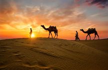 Sunset Camel Trek with Show and BBQ at Al Khayma Camp from Dubai