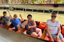 Erawan Waterfall, Floating and Railway Market private tour
