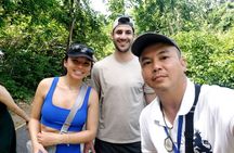 Private tour in a luxury van, Erawan Fall, Floating and Railway Markets