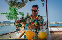 Sunset Boat Tour with Tapas, Open Bar and Water Sports in Ibiza