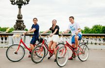 Paris highlights bike tour and Seine river cruise