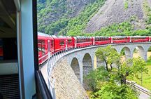 St. Moritz and Swiss Alps with Bernina Red Train from Milan