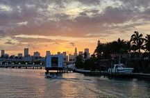Miami skyline luxury sunset cruise of Biscayne Bay