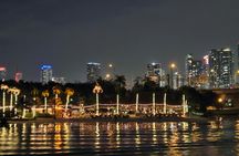 Miami skyline evening cruise of Biscayne Bay on luxury yacht