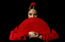 Traditional flamenco show in a brick cave in Madrid