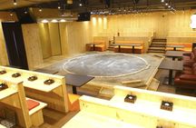 Sumo show experience with chicken hot pot and souvenirs in Tokyo