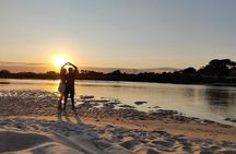 Kongo river sunset tour on a Swahili canoe from Diani Beach