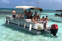 San Andres Islands pontoon tour through the inner bay