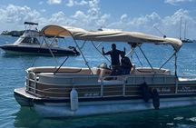 San Andres Islands pontoon tour through the inner bay
