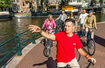 Guided bike tour through iconic Amsterdam locations