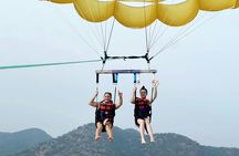 Parasailing experience in Mallorca's Cala Bona