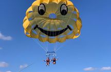 Parasailing experience in Mallorca's Cala Bona