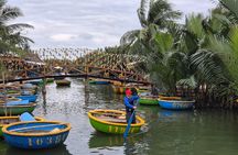 Traditional basket boat and 4x4 tour in Bay Mau Coconut Forest