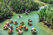 Traditional basket boat and 4x4 tour in Bay Mau Coconut Forest