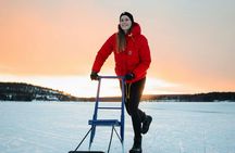 Snow sauna with 3-course dinner, guided tour and transfer in Rovaniemi
