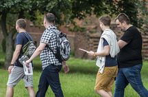 Interactive spy-themed city game with host-guide in Sopot town centre