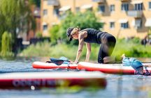 Self-guided stand-up paddleboard tour in Stockholm's Långholmen island
