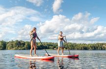 Self-guided stand-up paddleboard tour in Stockholm's Långholmen island