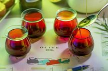 Extra virgin olive oil guided tasting at a winery