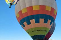 Hot air balloon flight at sunrise in Mallorca