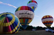 Hot air balloon flight at sunrise in Mallorca