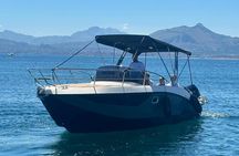 Palermo coast boat tour with drinks and fresh fruit on board