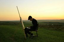 Sunset painting among the vineyards of Mazara del Vallo