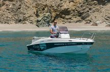 Half-day boat adventure in Milos with optional skipper