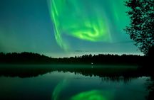 Finnish sauna and outdoor hot tub experience with dinner by the fire