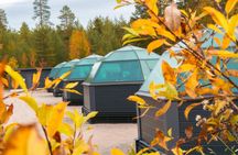 Finnish sauna and outdoor hot tub experience with dinner by the fire