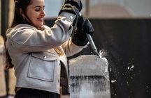 Ice sculpting workshop and dinner by the fire in Rovaniemi