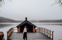 Ice sculpting, sauna, hot tub and dining experience in Rovaniemi